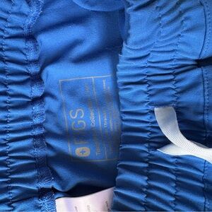 Figs Blue Athletic Bottoms with Textured Design